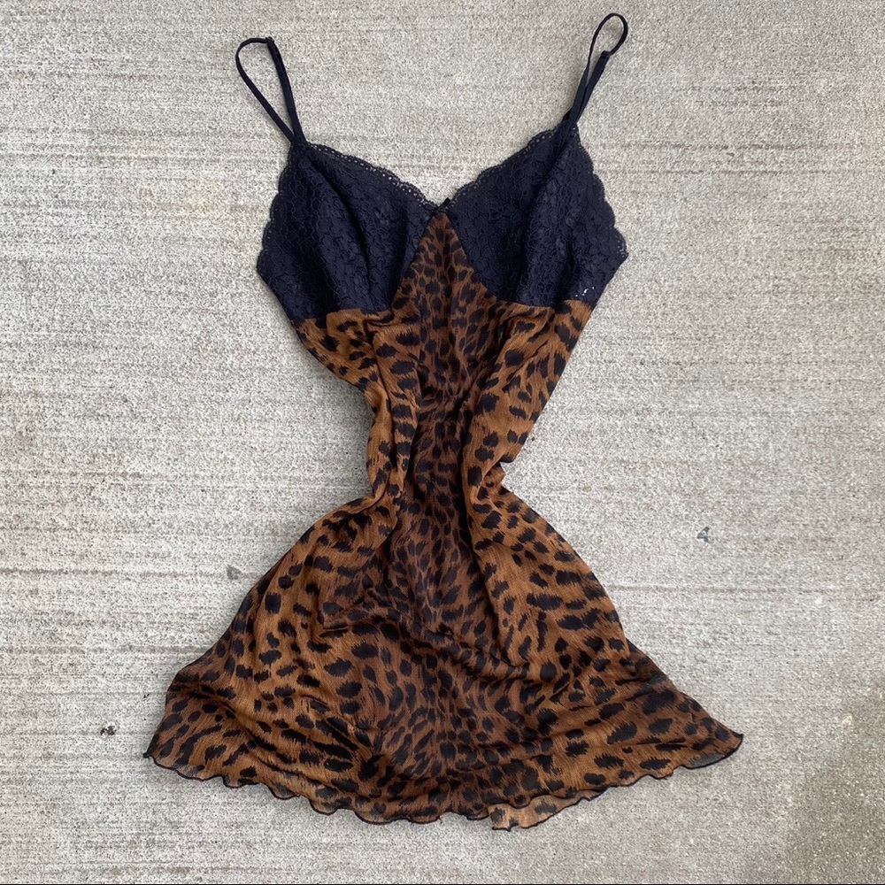 Avon Intimates Cheetah Print Lingerie Slip Dress